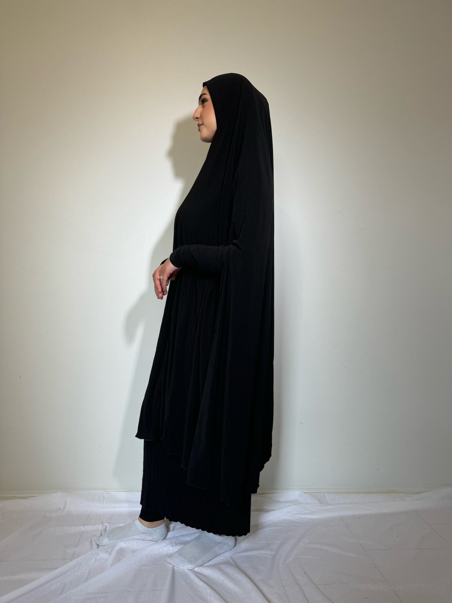 Black standard sleeved jilbab set