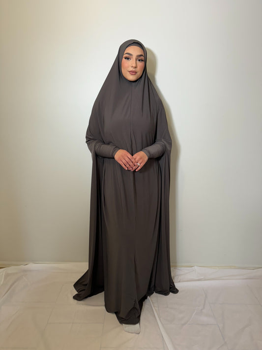 Charcoal Floor Length Jilbab Set