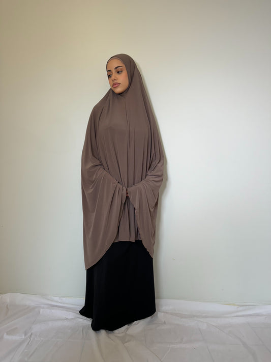 Mushroom sleeveless jilbab set